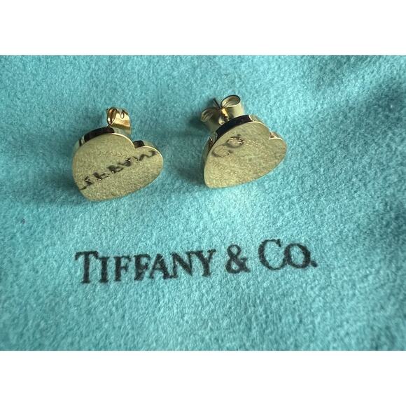 Tiffany & Co. "Return to Tiffany" 18K Plated Heart Earrings (TCXX015) - Picture 5 of 7